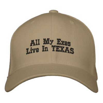 All My Exes Live In TEXAS Embroidered Baseball Cap by j03lrod