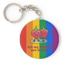 ALL MY FRIENDS ARE FRUITS KEYCHAINS