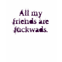 All my friends are fuckwads. t-shirts by DivinePK All my friends are fuckwads. t-shirts