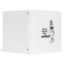 All my friends play softball vinyl binders