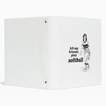 All my friends play softball vinyl binders