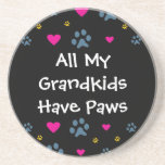All My Grandkids-Grandchildren Have Paws Drink Coaster