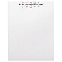 All My Grandkids-Grandchildren Have Paws Personalized Letterhead