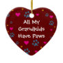 All My Grandkids-Grandchildren Have Paws Christmas Ornaments
