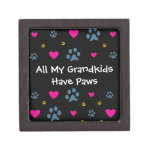 All My Grandkids-Grandchildren Have Paws Premium Trinket Box
