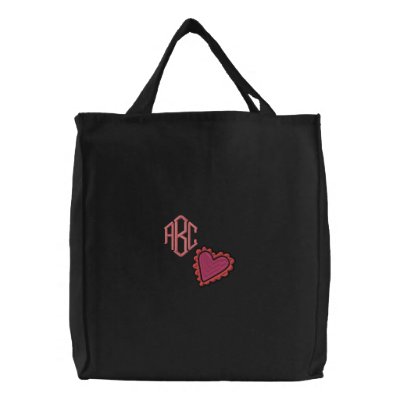 All My Heart Custom Monogrammed Embroidered Bag by mothersdaytshirts