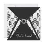 All Occasion Black Damask Party Invites