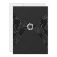 All Occasion Black Damask Party Template invitation