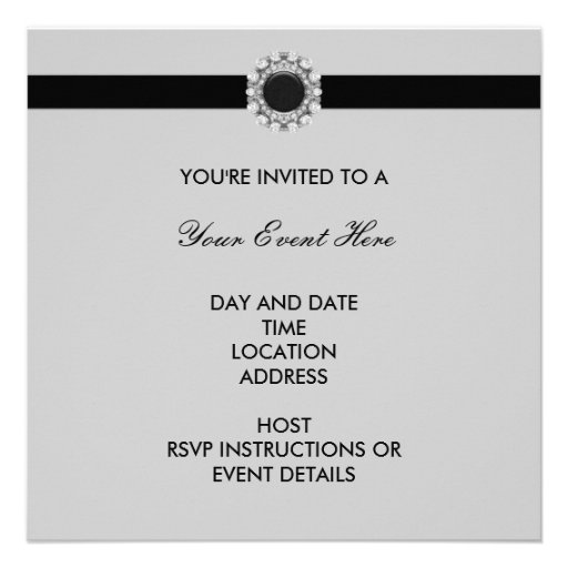 All Occasion Black Damask Party Template Custom Invitations