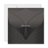 All Occasion Black Satin Party Template invitation