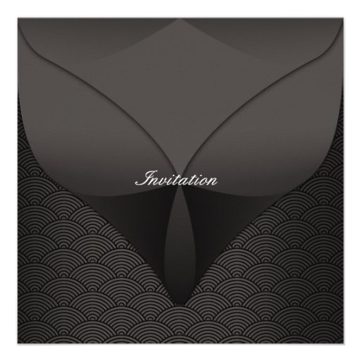 All Occasion Black Satin Party Template Announcement