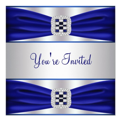 All Occasion Cobalt Blue Party Invitation Template