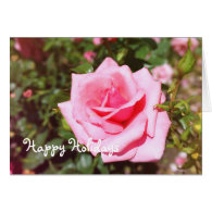 All occasion pink rose, add your photo, text cards