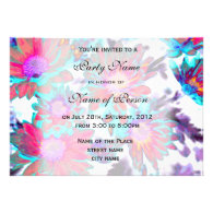 All party invitation, daisy flower photo art