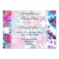 All party invitation, daisy flower photo art personalized invitation