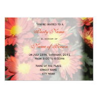 All party invitation, daisy flowers custom announcement