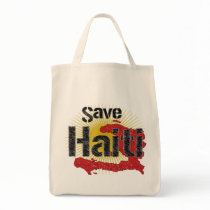 ALL Proceeds go to RED CROSS - Save Haiti Canvas Bag