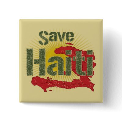 ALL Proceeds go to RED CROSS - Save Haiti Button by 220clothing