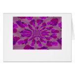 All purple burst pattern of a single repeated rose greeting card