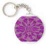All purple burst pattern of a single repeated rose key chain