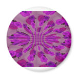 All purple burst pattern of a single repeated rose fridge magnets