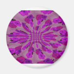 All purple burst pattern of a single repeated rose fridge magnets