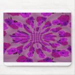 All purple burst pattern of a single repeated rose mouse pads
