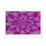 All purple burst pattern of a single repeated rose post card