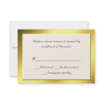 All Purpose Cream and Gold Response Card Personalized Announcement