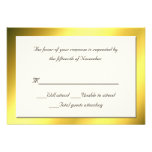 All Purpose Cream and Gold Response Card Personalized Announcement