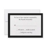 All Purpose Elegant Black and White Response Card Personalized Announcement