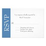 All Purpose Steel Blue & White RSVP Card