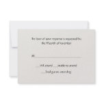 All Purpose Winter White Response Card Custom Invites