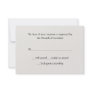 All Purpose Winter White Response Card Custom Invites