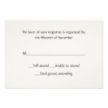 All Purpose Winter White Response Card Custom Invites