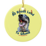 All Roads Lead to Gnome Dog Christmas Ornaments All Roads Lead to Gnome Dog Christmas Ornaments