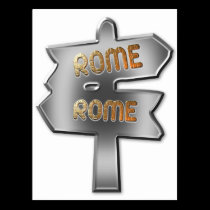 ALL ROADS LEAD TO ROME postcards