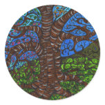 all season tree round sticker