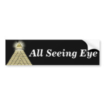 All Seeing Eye Bumper Sticker bumper stickers by pentagramstar All Seeing Eye Bumper Sticker bumper stickers