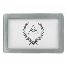 All Seeing Eye crest symbolism F&AM Rectangular Belt Buckles