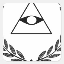All Seeing Eye crest symbolism F&AM Square Sticker