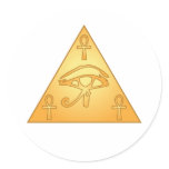 All Seeing Eye / Eye of Horus: Round Stickers