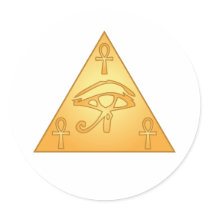 All Seeing Eye / Eye of Horus: Round Stickers