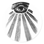 All Seeing Eye Mason Round Stickers