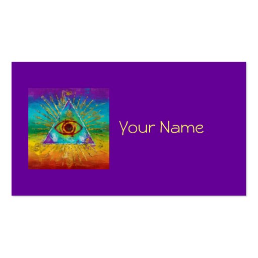 All Seeing Eye Of God - abstract sketchy Art Business Card (front side)