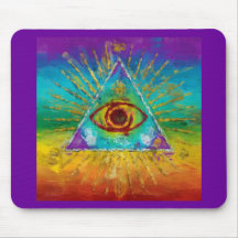 All Seeing Eye Of God - abstract sketchy Art Mousepads