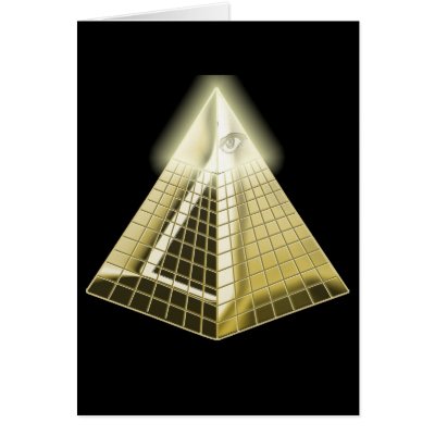 All Seeing Eye Pyramid Card by pentagramstar