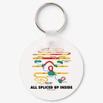 All Spliced Up Inside (RNA Splicing) keychains by wordsunwords All Spliced Up Inside (RNA Splicing) keychains