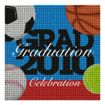 All Sport Graduation Party 1 Invitation