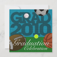 All Sport Graduation Party 2 Invitation invitation
